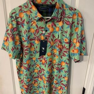 William Murray Golf Southern Peach Golf Shirt M